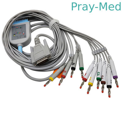 Pediatric 10 Lead Edan EKG Cable SE-12 Express SE-1200 3.6m TPU Jacket