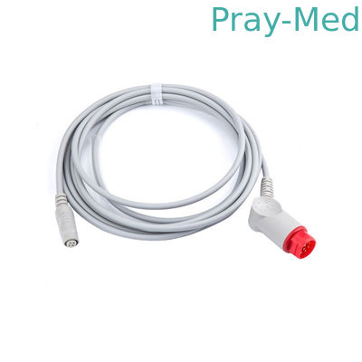 Mindray IBP Transducer Adaptor Cable TPU Material 3.6M Length For T5 / T8 Connector