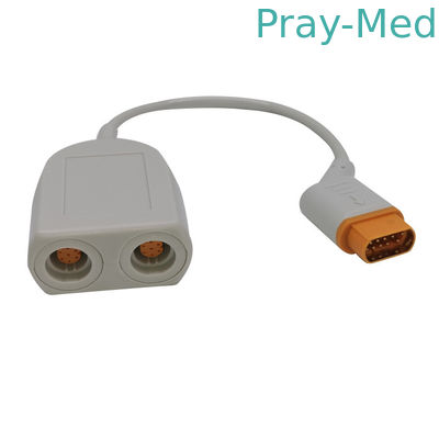 Siemens Drager Dual Blood Pressure Transducer Cable , 16 Pin IBP Transducer Cable