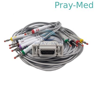 Siemens / Hellige 10 Lead EKG Cable with banana 4.0 3.6m AHA/IEC