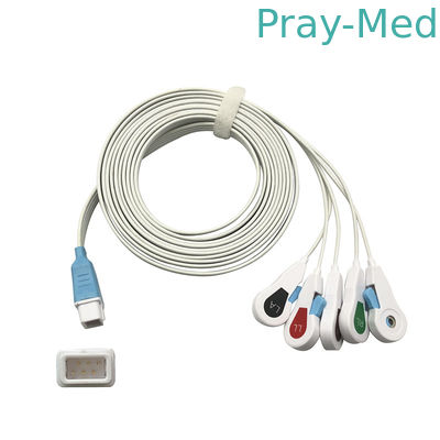 Disposable Radiolucent ECG Lead Wires 5 Lead Clip Compatible Covidien