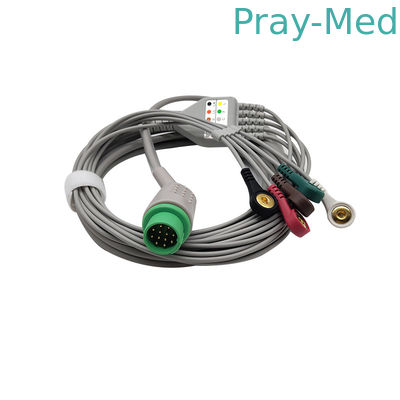 Biolight 5 Lead ECG Disposable Ecg Lead Wires 12pin TPU Jacket