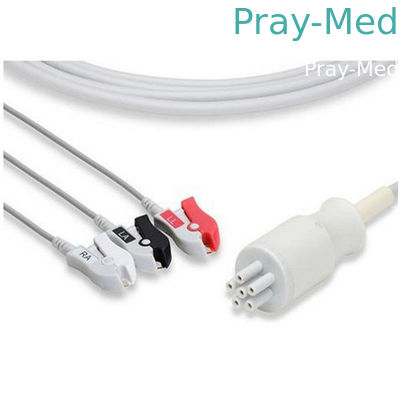 Colin BP88S ECG Patient Cable 0.7lb Weight Nylon Plug Golden Plated Pins