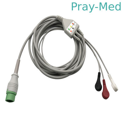 Comen Ecg Cable and leadwire For Comen C30 / C40 3.6m 12pins 5 Lead