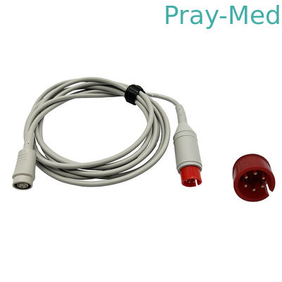 Round Invasive Blood Pressure Cable Mindray 6pin To 4pin IBP Adapter Cable