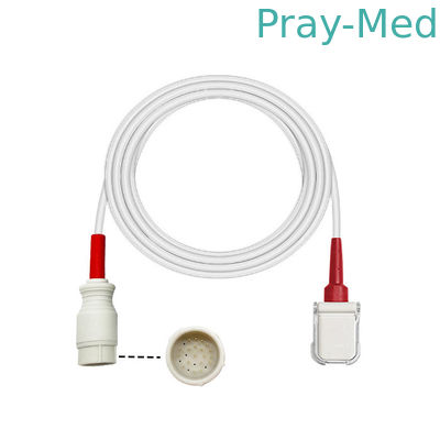 9Pin DSub To 25Pin Spo2 Adapter Cable 2.4m  Red 25 LNCS-10 Series