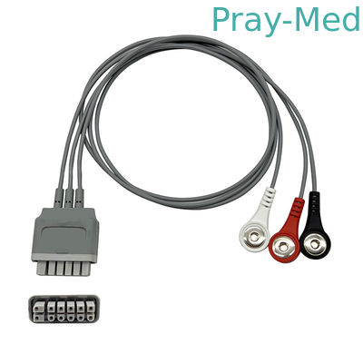 Mindray TM60 / 80 ECG Telemetry Lead Wires EY6511B Grey TPU 0.9m