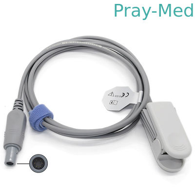 Edan Adult Spo2 Sensor 6pin Connector 60 Degree 3m TPU Jacket Cable